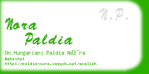 nora paldia business card